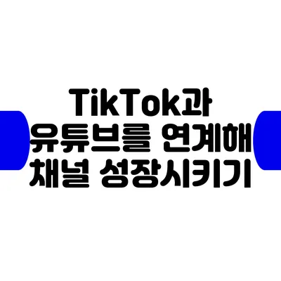 TikTok과 유튜브를 연계해 채널 성장시키기