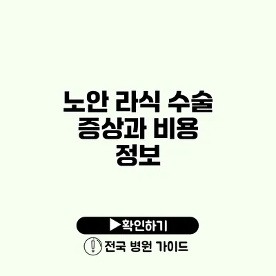 노안 라식 수술 증상과 비용 정보