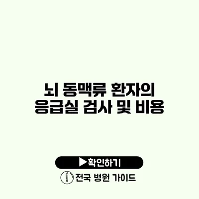 뇌 동맥류 환자의 응급실 검사 및 비용