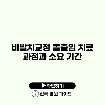 비발치교정 돌출입 치료 과정과 소요 기간