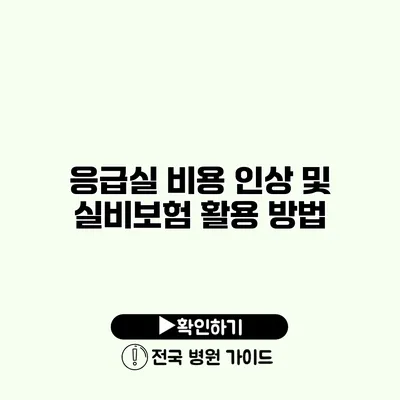 응급실 비용 인상 및 실비보험 활용 방법