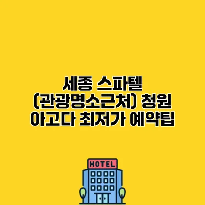 세종 스파텔 (관광명소근처) 청원 아고다 최저가 예약팁