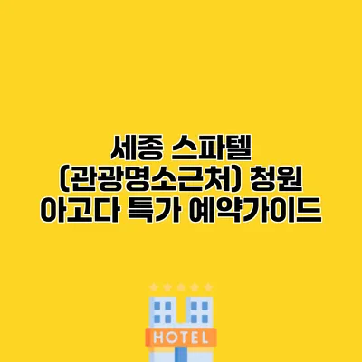세종 스파텔 (관광명소근처) 청원 아고다 특가 예약가이드