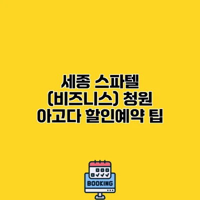 세종 스파텔 (비즈니스) 청원 아고다 할인예약 팁