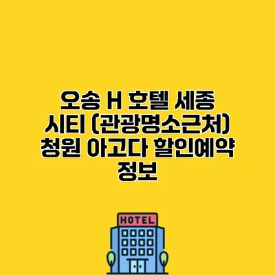 오송 H 호텔 세종 시티 (관광명소근처) 청원 아고다 할인예약 정보